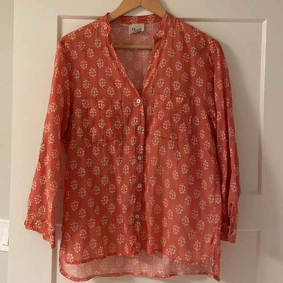Charli London Tops - Women's Coral Button Down Shirt